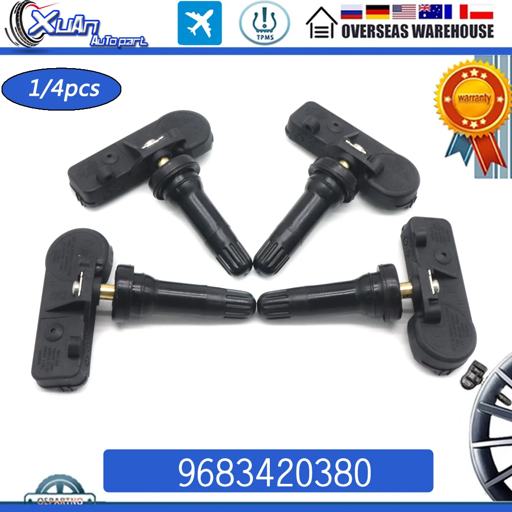 9683420380 TPMS Tire Pressure Sensor Tyre Monitoring System for Peugeot 308 508 Partner Citroen Picasso C4 DS5 433mhz 9673860880