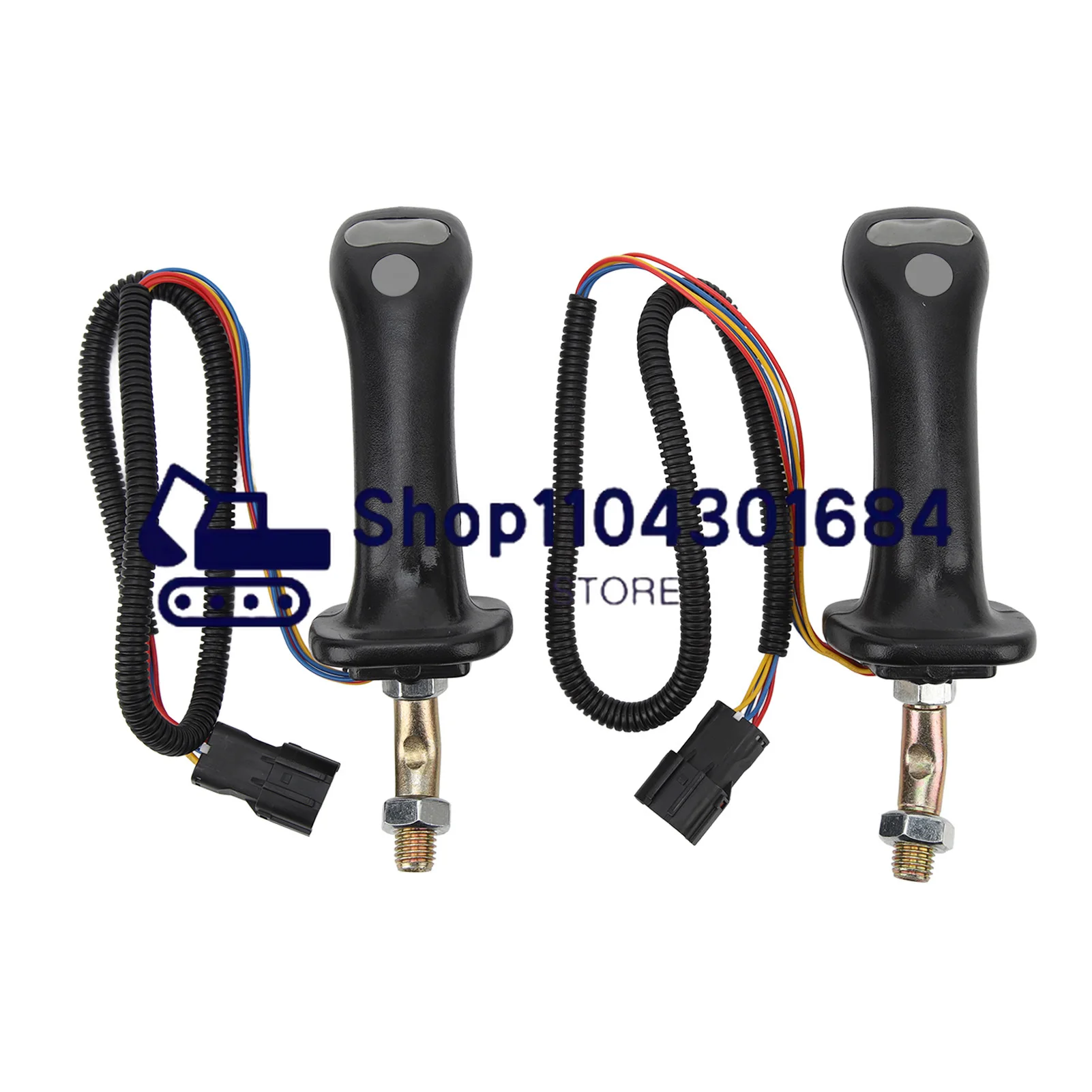 

2Pcs 6 Pin 3 Button Excavator Joystick Handles Lever Aluminum Alloy for Doosan DH DX150 215 225 300 370-9C