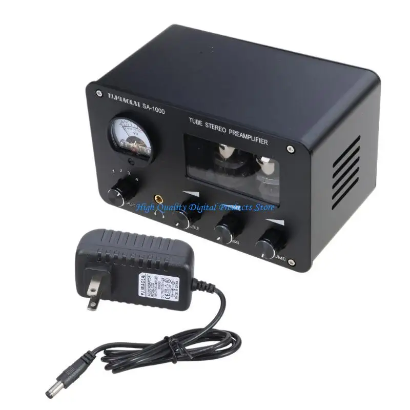 U2JE SA1000 Auditory Tube Preamplifier HiFi Sound 4 Inputs 2 Outputs Lossless Auditory Switching Amplifier Board 20hk-20Khz