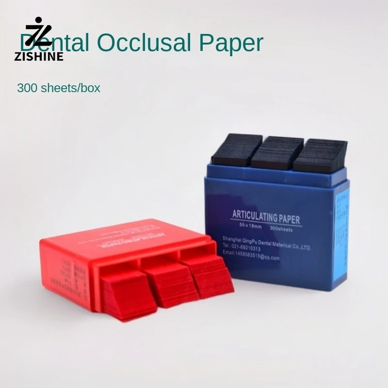 300sheets Disposable dental material bite paper oral consumables blending p red blue dental bite paper oral material consumption