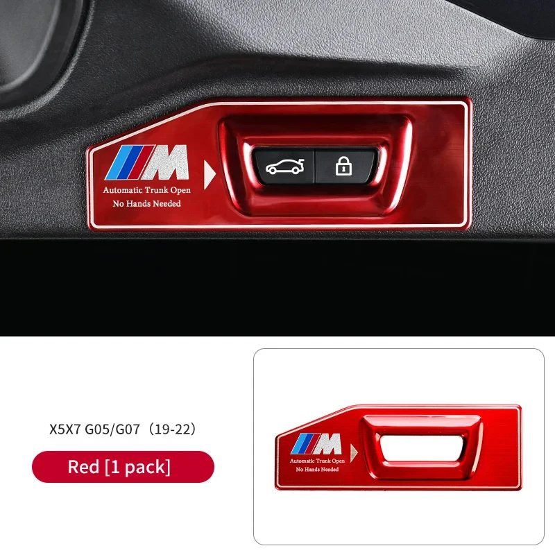 Car Electric Tailgate Knob Warning Sticker Decorative Button Decal For BMW M1 M2 M3 X3M X4M X5M X6M X1 X7 E30 E90 E84 E83 F25 E9