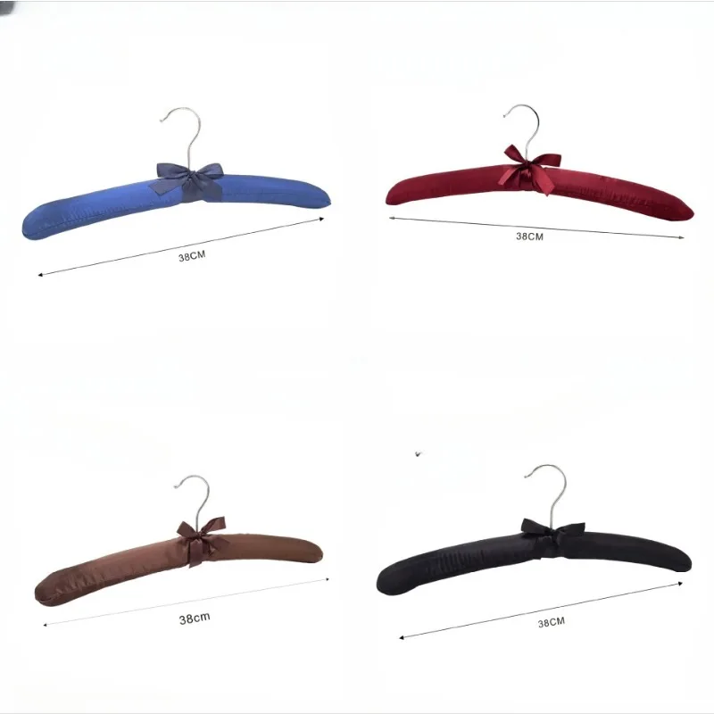 

Wholesale Custom Fabric Coated Hanger Sponge Padded Hangers Hanging Clothes Hangers Hotel Shop Display Rack Hangers 15 Colors