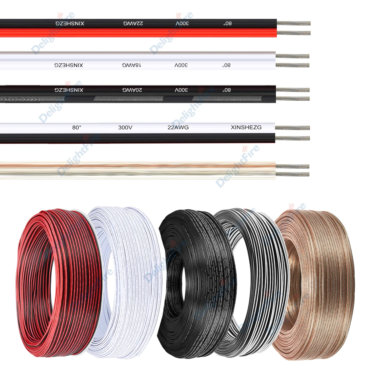 

5-100 м 2-контактный светодиодный кабель, луженая медь, ПВХ, 12 В, светодиодный удлинитель, электрический провод для светодиодной ленты, динамик, электронная батарея