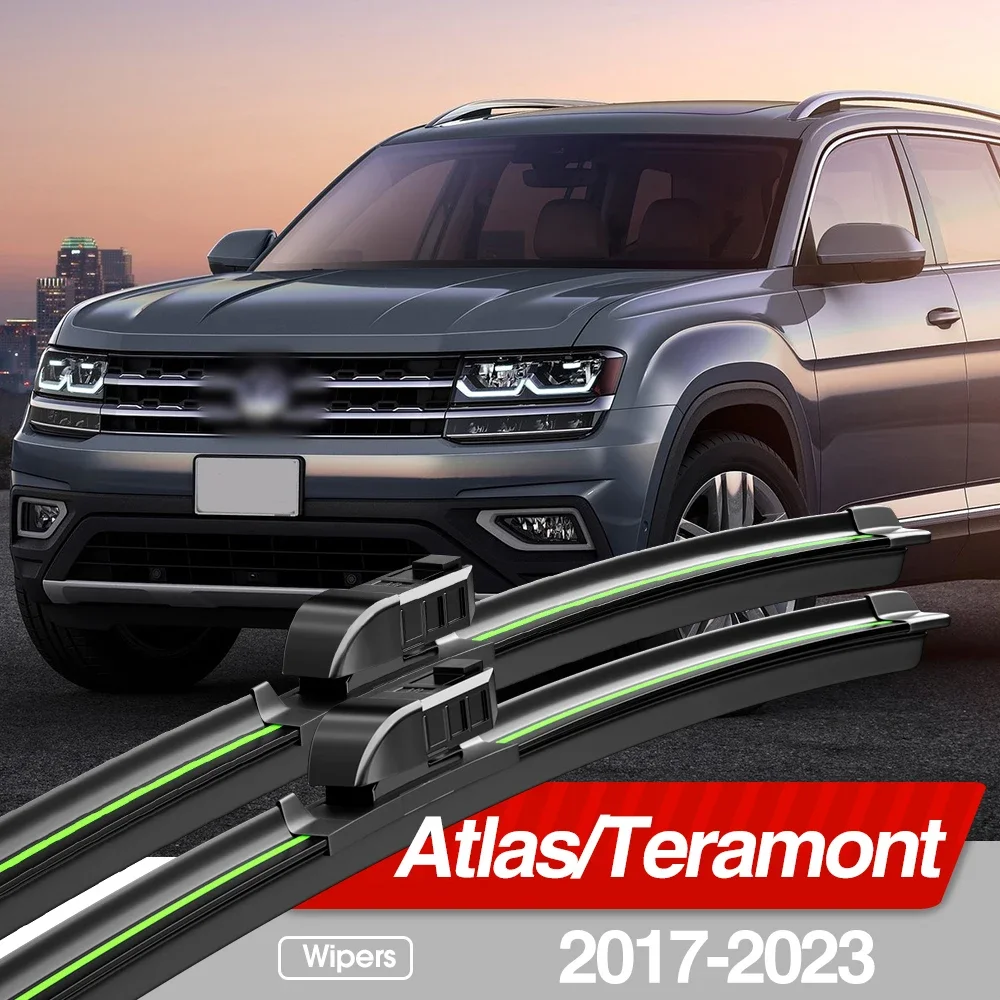 For VW Atlas Teramont 2017-2023 Front Windshield Wiper Blades 2pcs Windscreen Window Accessories 2018 2019 2020 2021 2022