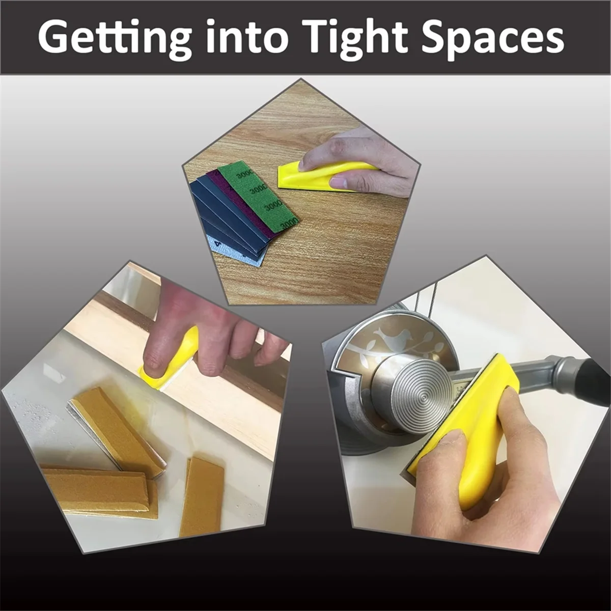 

Мини-наждачная бумага 3,5x1 дюйм с крючком и шлифовальным блоком, 71 шт. в ассортименте, зернистость 400/600/800/1000/1500/2000/3000 для полировки