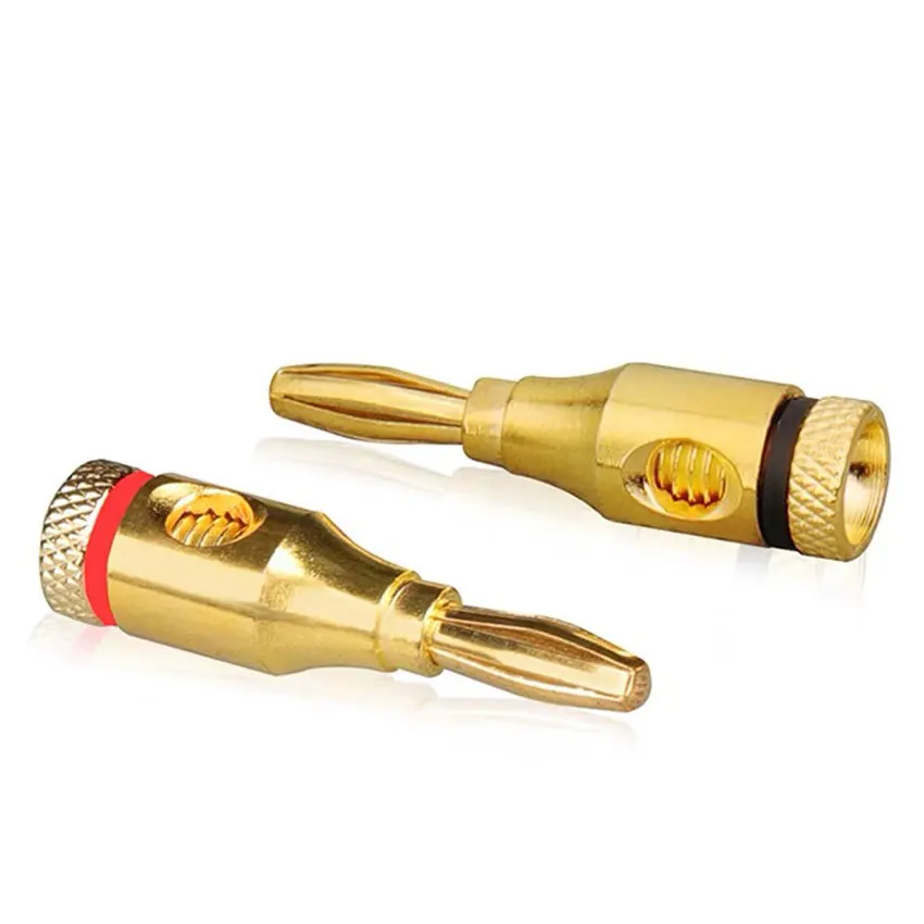 5/10PCS 4mm Banana Plug Connector 24k Gold-Plated Musical Audio Speaker Cable 8AWG To 20AWG Wire Converter Adapter Tool H10