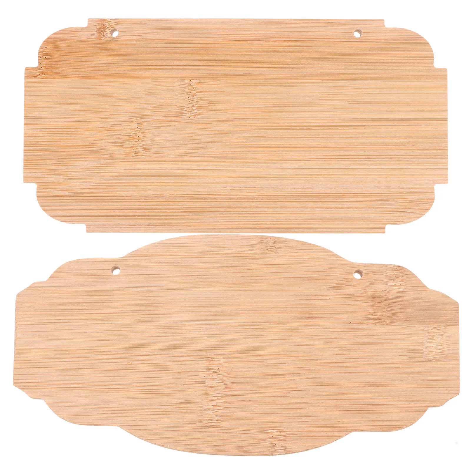 

2 Pcs Bamboo Wood Reminder Signs Unfinished Blank Plaques Rustic Decor Hanging Christmas DIY Boards Wooden Number Tags