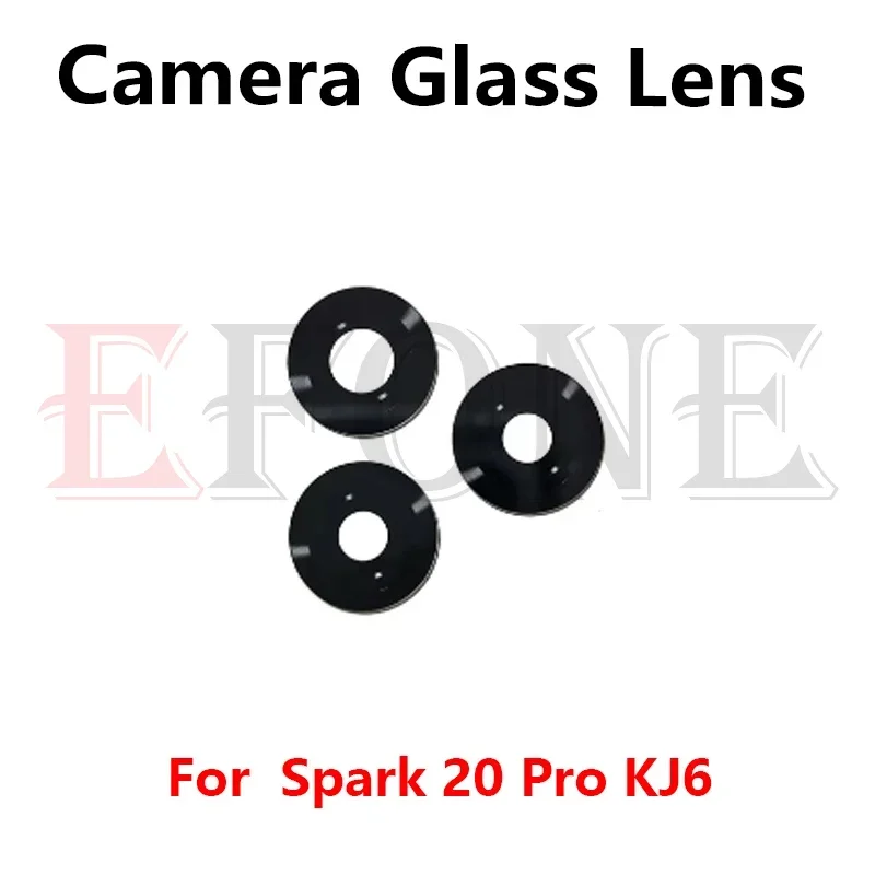 Para tecno faísca 20 10 9 8p 8c 7 pro plus 10c 9t 7t kj5 ki5q kh7 ki5k kg7 vidro da câmera traseira traseira com adesivo