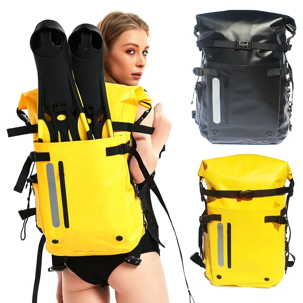1pcs   30L Waterproof Backpack with Cushioned Back,Floating Dry Bag for Water Sports,Keep Gear Dry for Travel & Adventures