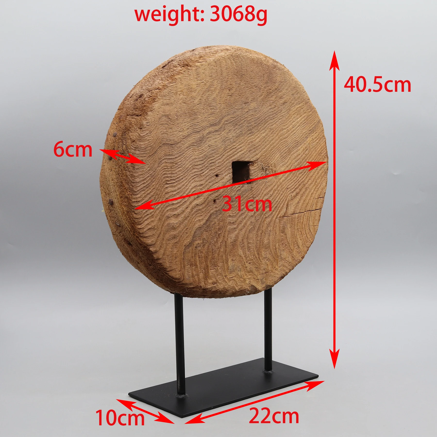 Old Wooden Wheel, Round Fortune Wooden Display, Table Accessory