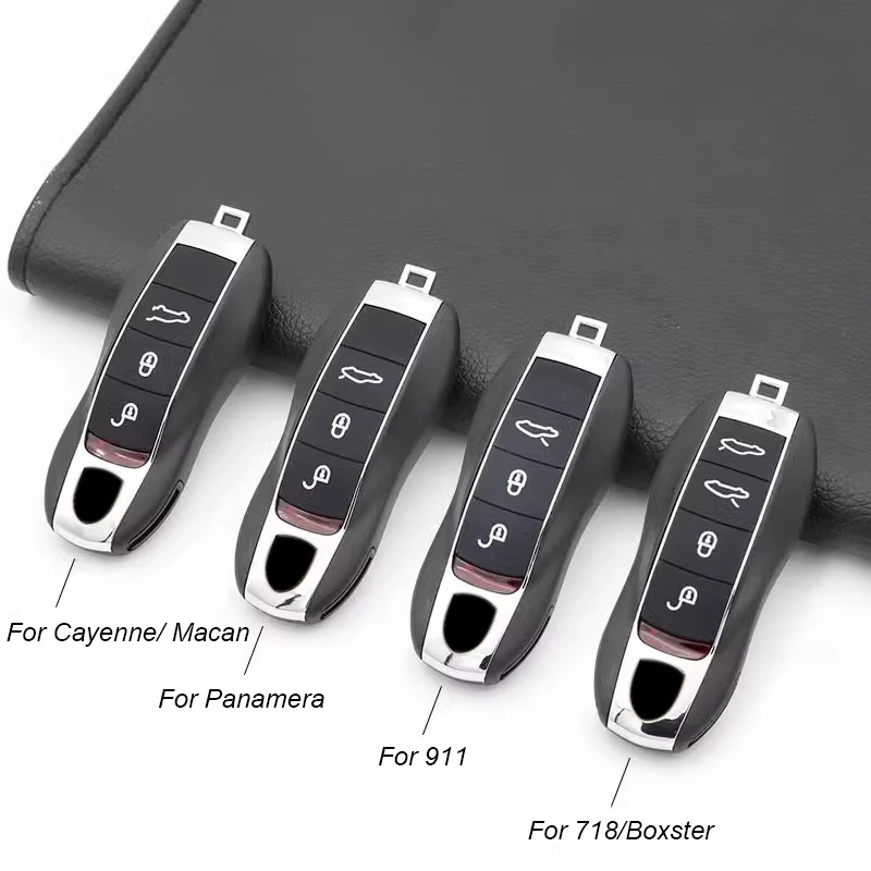 For Porsche Cayenne Macan Panamera 718 Boxster 911 Car Key Case Housing Remote Control Modification Replace Shell Deputy Factory