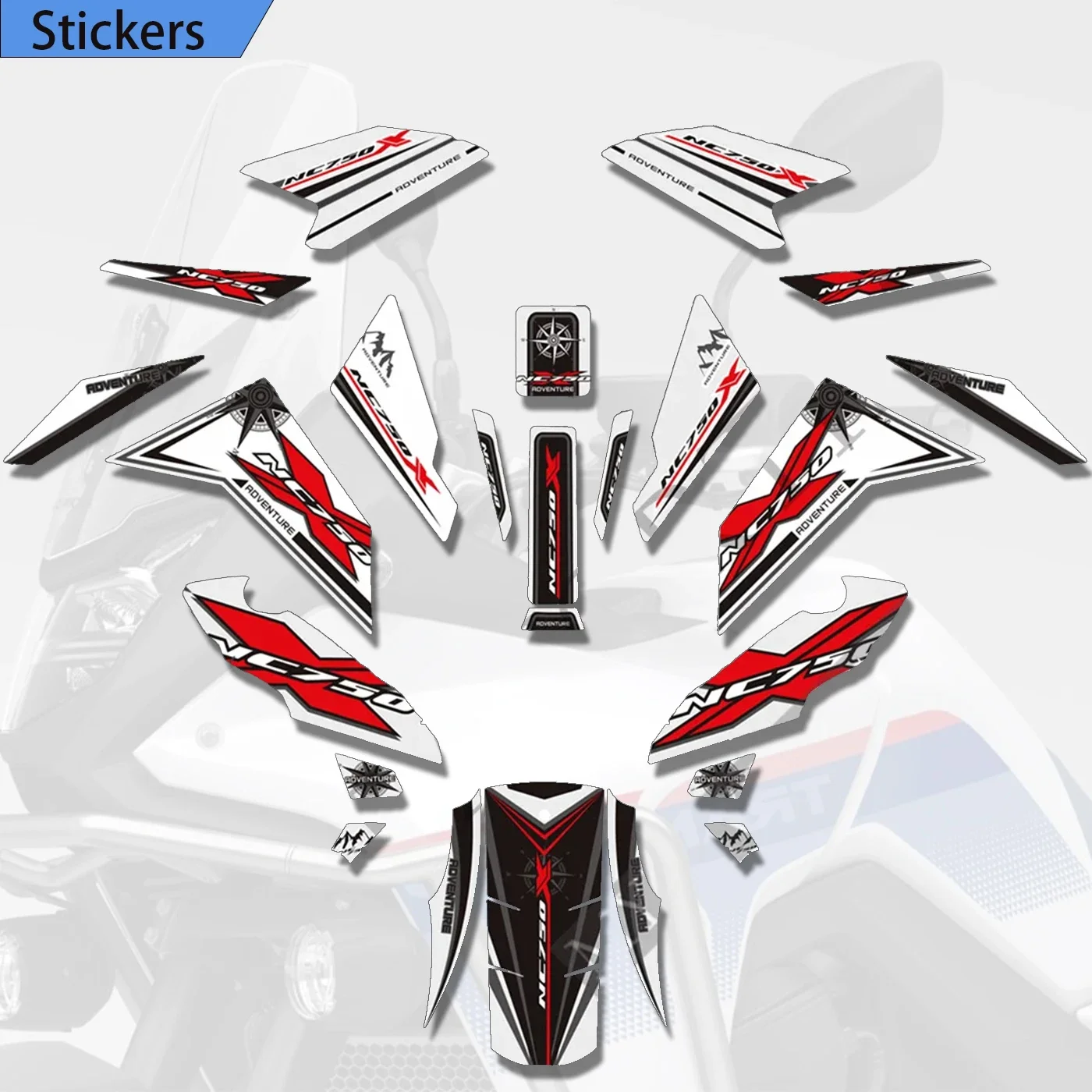 Stiker pelindung Fairing stiker pelindung Fairing untuk Honda NC 750 X NC750X 2021 2022 bantalan tangki Logo perlengkapan minyak bahan bakar kaca depan lutut