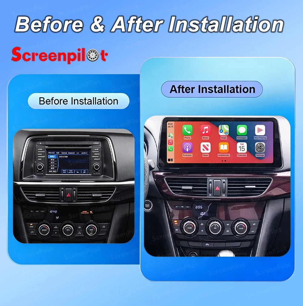 12.3 Inch Android 16 For Mazda 6 GJ CX-5 CX5 Atenza 2012-2015 Car Radio Stereo Head Unit Multimedia Video Player GPS Navigation