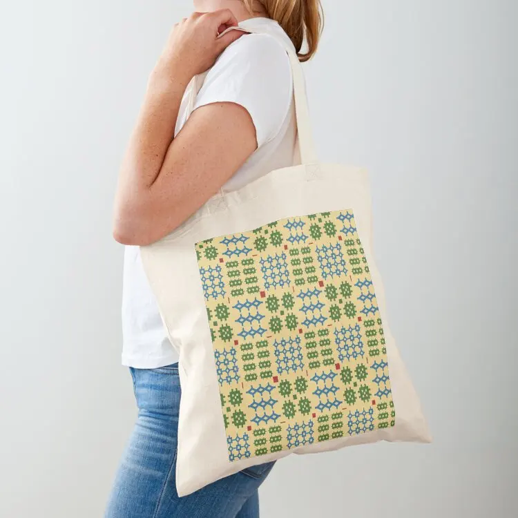 

Welsh Tapestry Pattern, Carthen Cymraeg, Cymreig (green and blue) Tote Bag Candy bags tote bag men's canvas tote bag
