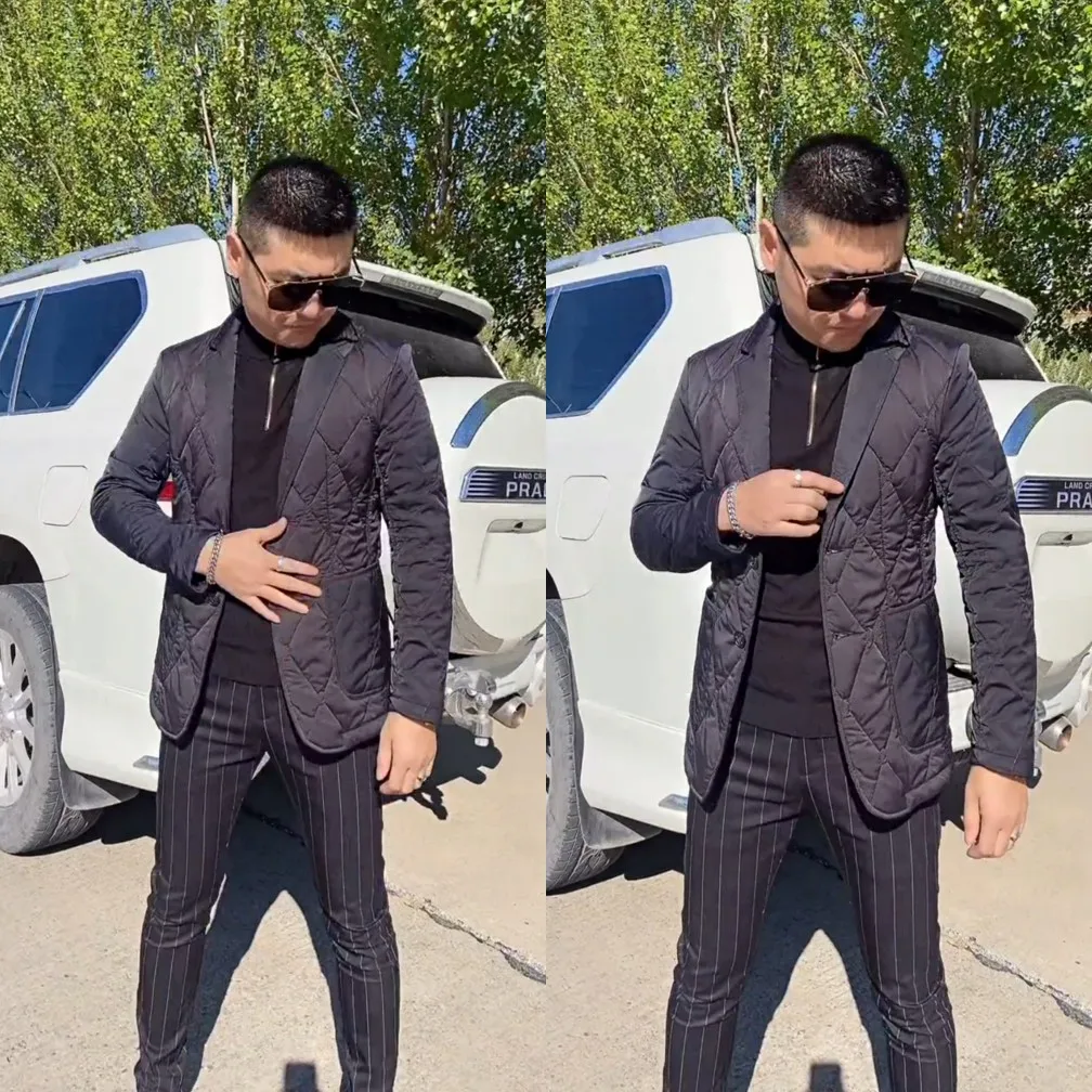 

Casual Thin Cotton Autumn Winter New Style Men's Fashionable Single Piece Jacket Stylish Suit Top Quality Korean Trending Str...