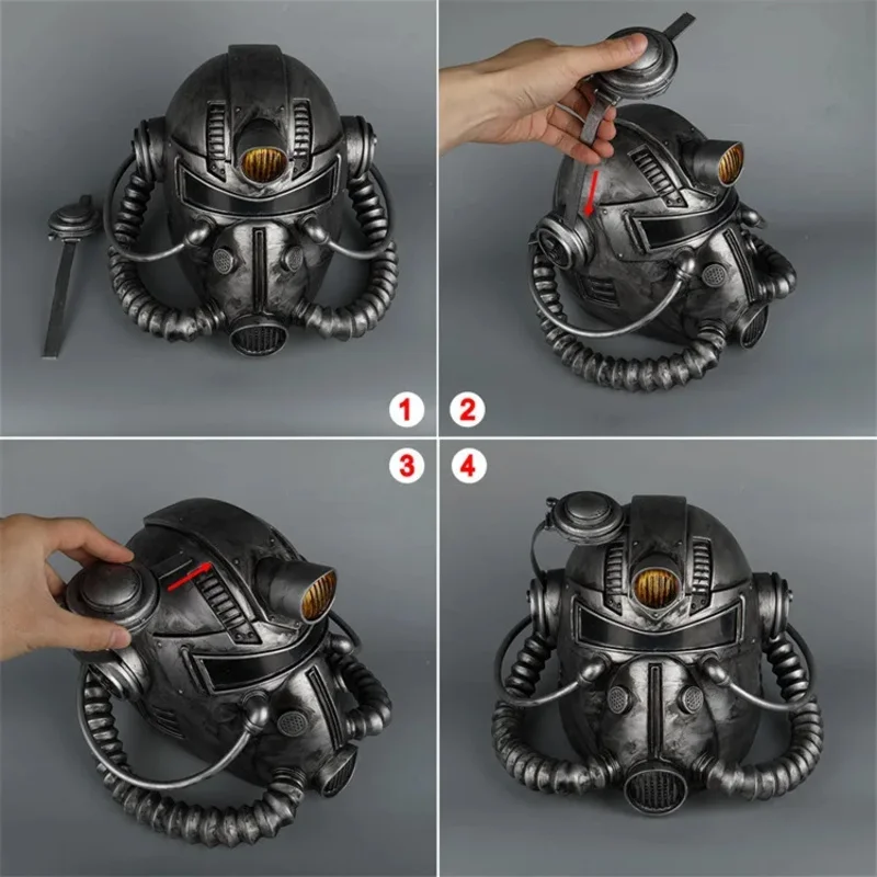 سقوط 76 قوة درع كوس قناع تأثيري حلي يمكن ارتداؤها خوذة هالوين كوميك كون حفلة كرنفال الدعائم الكبار رجل X-Mas هدية