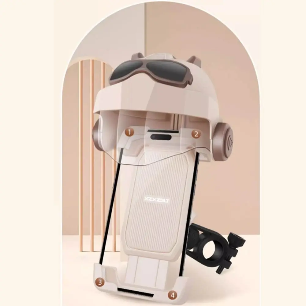 Waterproof Motorcycle Mobile Phone Holder Sunshade Adjustable Navigation Phone Holder Anti Vibration Cradle Clip