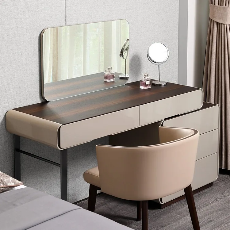 Bedroom Modern Minimalist Dressing Table Storage Cabinet Integrated High Sense Makeup Table Small Apartment Dresser