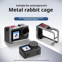 For DJI Osmo Action 5 Pro Aluminum Metal Frame Cage Expansion Protective Rabbit Cage Metal Frame Carrying Hard Shell Case