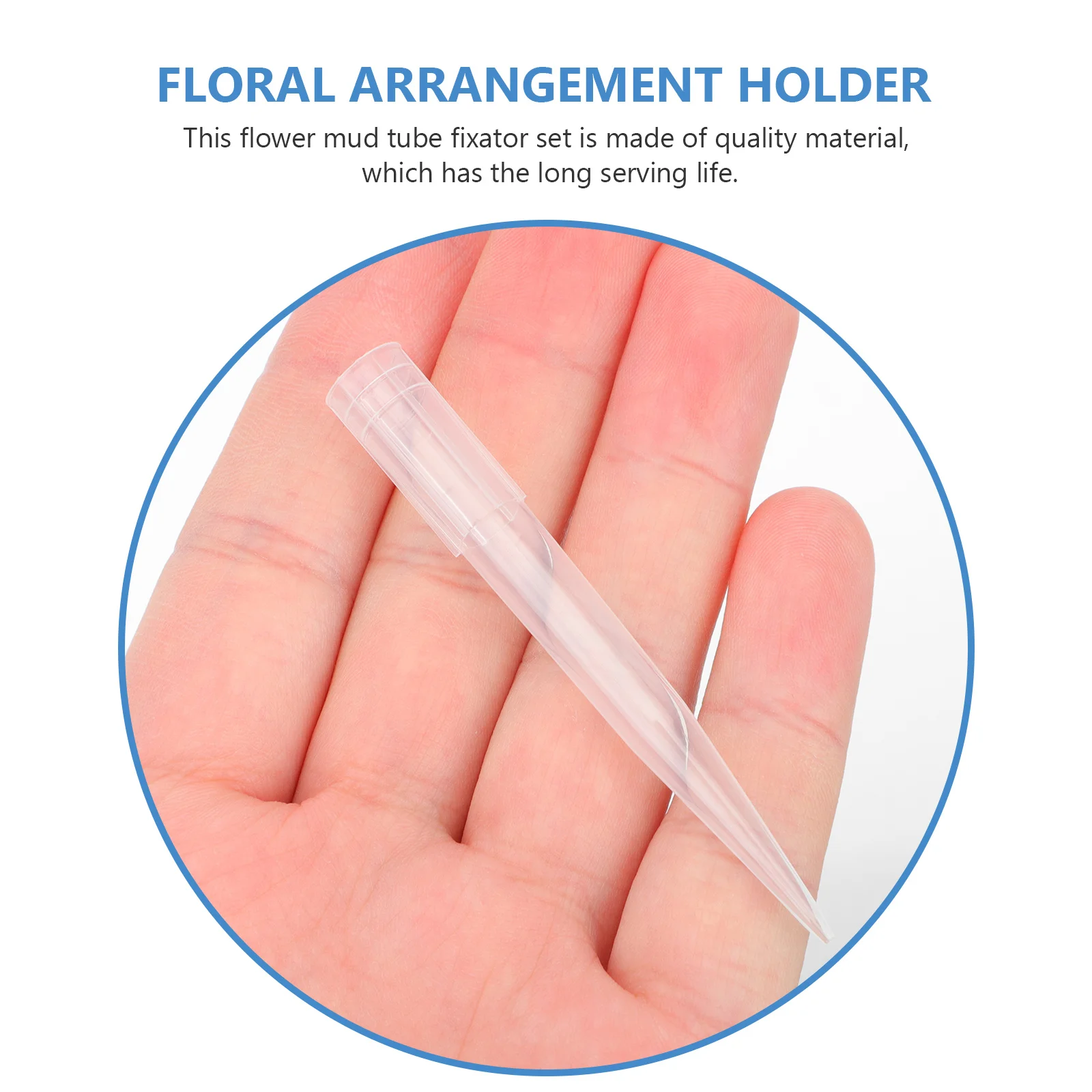 

100Pcs Durable Flower Stems Tube Holder Flower Mud Arranger Plastic Floral Arrangement Holder