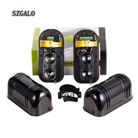 Waterproof Dual Beam IR Detector - 150m Long Range Outdoor Infrared Barrier for Perimeter Security & GSM Alarm Systems