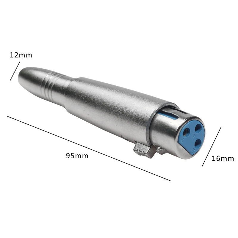 Xlr 3 pinos fêmea para 6.35mm fêmea jack tomada conector de microfone de áudio para microfone mesa de música alto-falante microfone de áudio