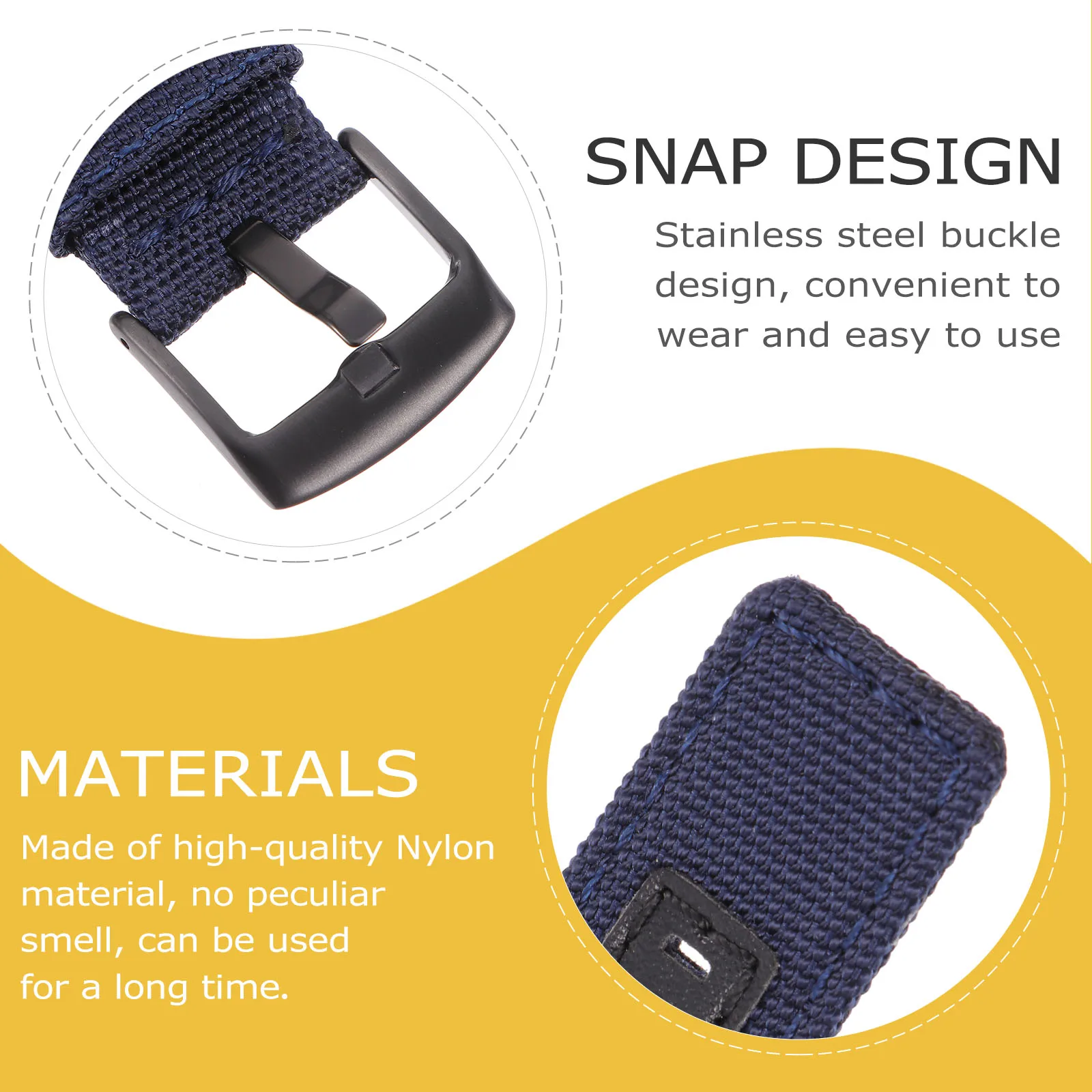 

2 Pcs Strap Durable Watch Band Replacement Premium Nylon Accessories Canvas Women Wristband
