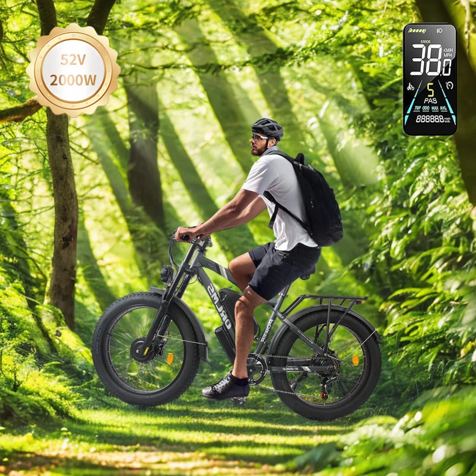 MX500 الذروة الطاقة 3000 واط محرك مزدوج E الدراجة 52V25Ah بطارية الثلوج دراجة كهربائية 26 بوصة الدهون الإطارات مدينة الكبار دراجة كهربائية