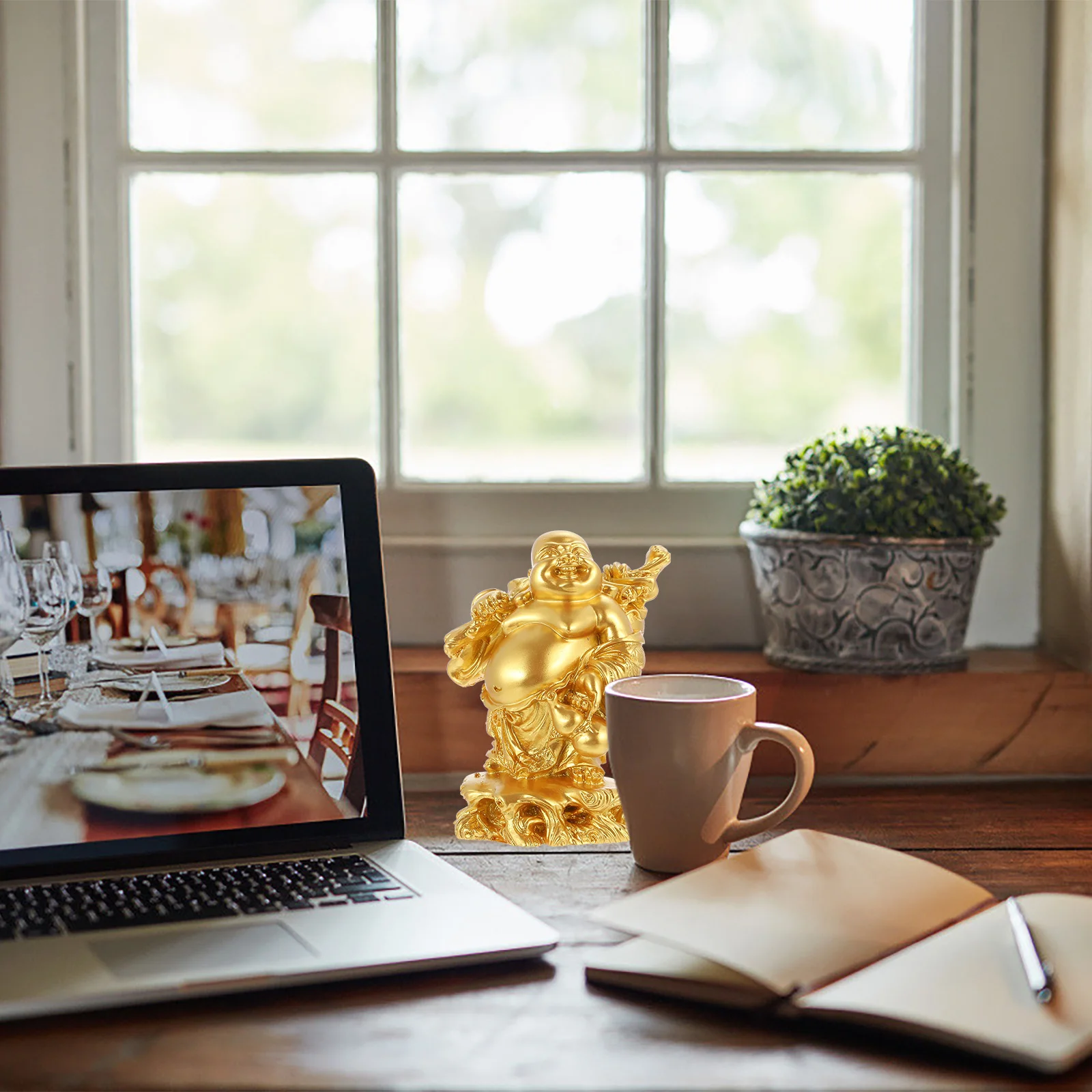 

Resin Figurine Home Decoration Indoor Ornaments for Living Room Statue Golden