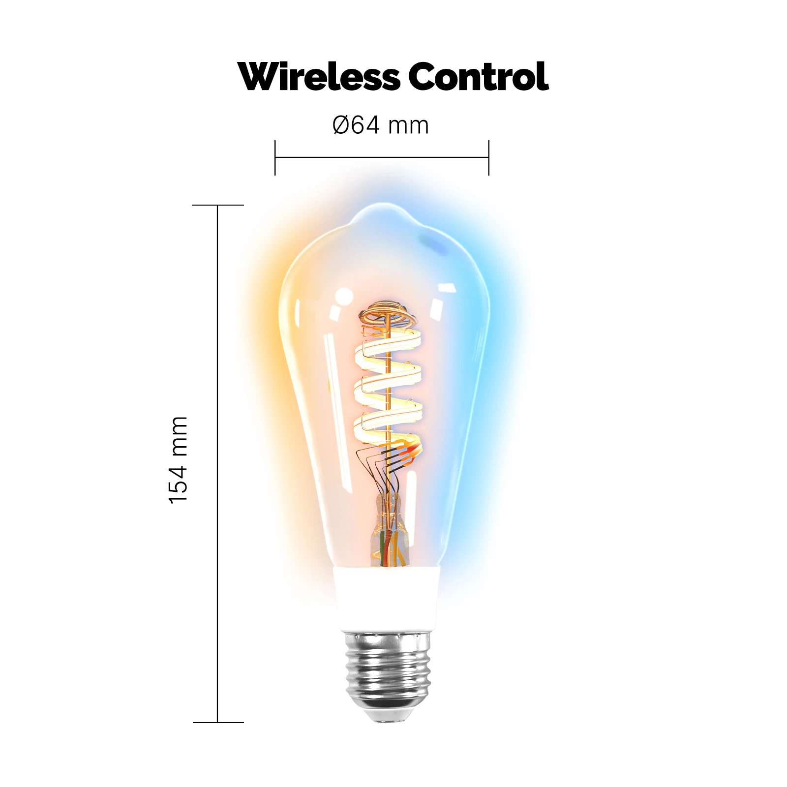 MOES Tuya WiFi/Zigbee/Matter Smart ST64 LED Bulb Biological Rhythm RGB Colors Music Scene Mode Smart Linkage Wireless Control