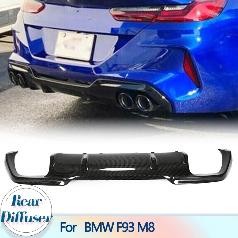 Prepreg Dry Carbon Fiber Car Rear Bumper Diffuser Lip Spoiler for BMW 8 Series G16 F93 M8 2019-2023 Rear Diffuser Protector