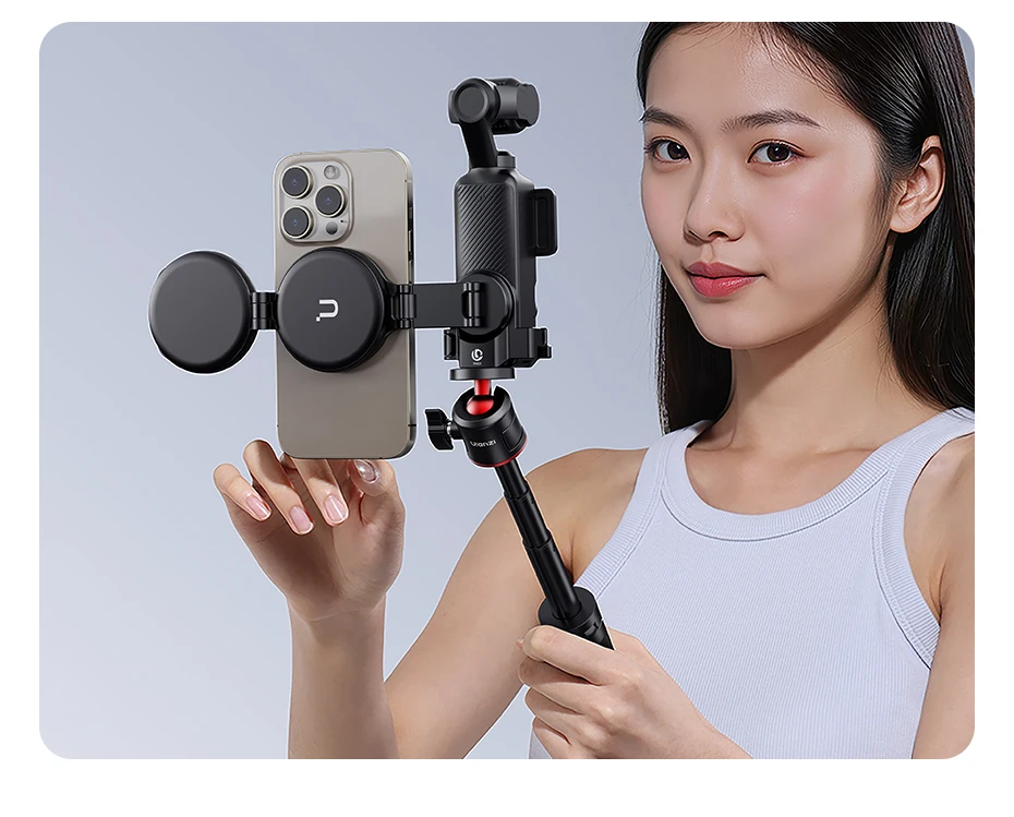 � Ulanzi PM01 Pocket 3 Magnetischer Erweiterungsadapter für Pocket3 Handyhalter für iPhone 16 15 14 13 Vlog Kit – Detail 7