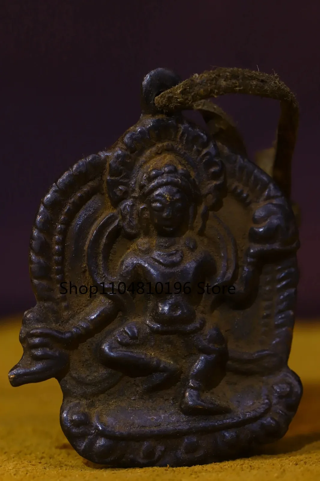 Bronze Dancing Goddess Tara Buddha Card Pendant Amulet Town House Exorcism