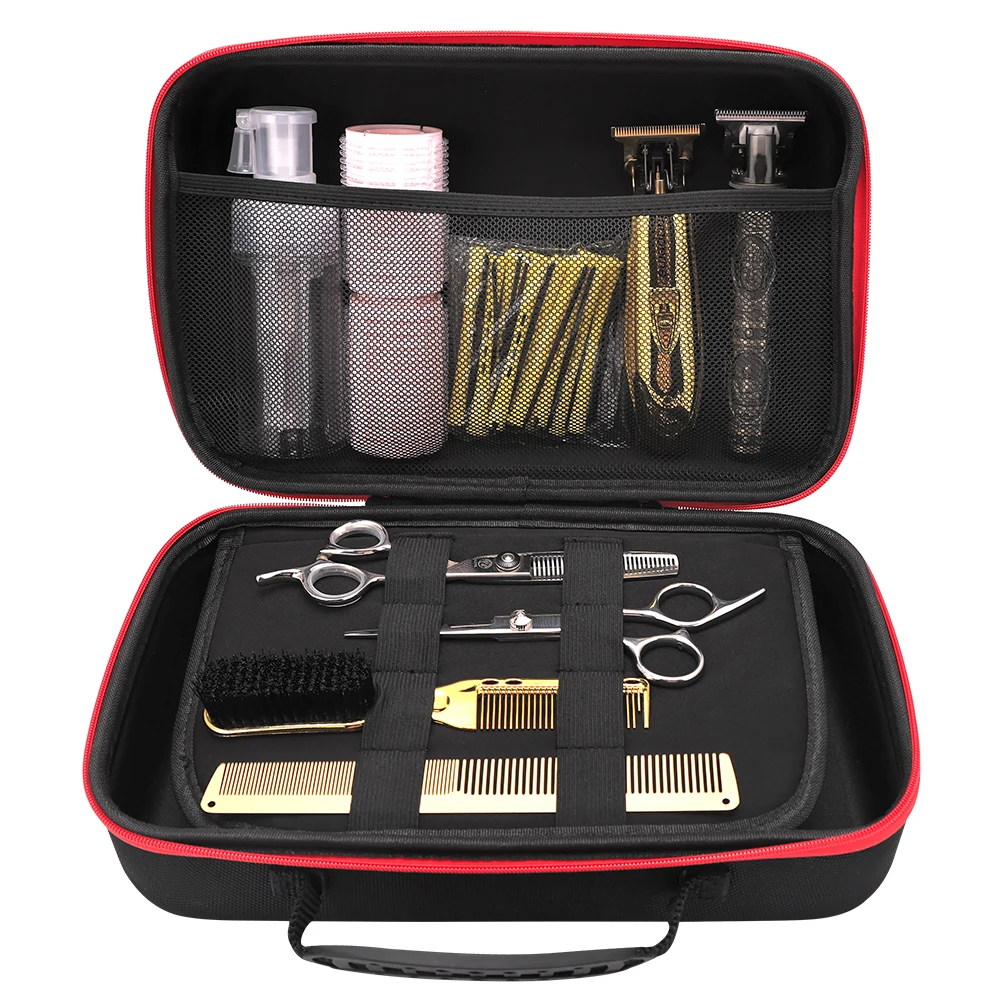 BARBERTOP-Bolsa de almacenamiento para cortadora eléctrica, caja de almacenamiento para tijeras de barbero, afeitadoras, secador de pelo, vitrina a