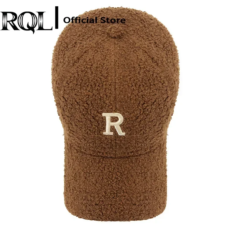 Women Lamb Wool Baseball Cap Structured Hat Keep Warm Winter Teddy Fleece Hip Hop Cap for Men Outdoor Travel Keep Warm Windproof