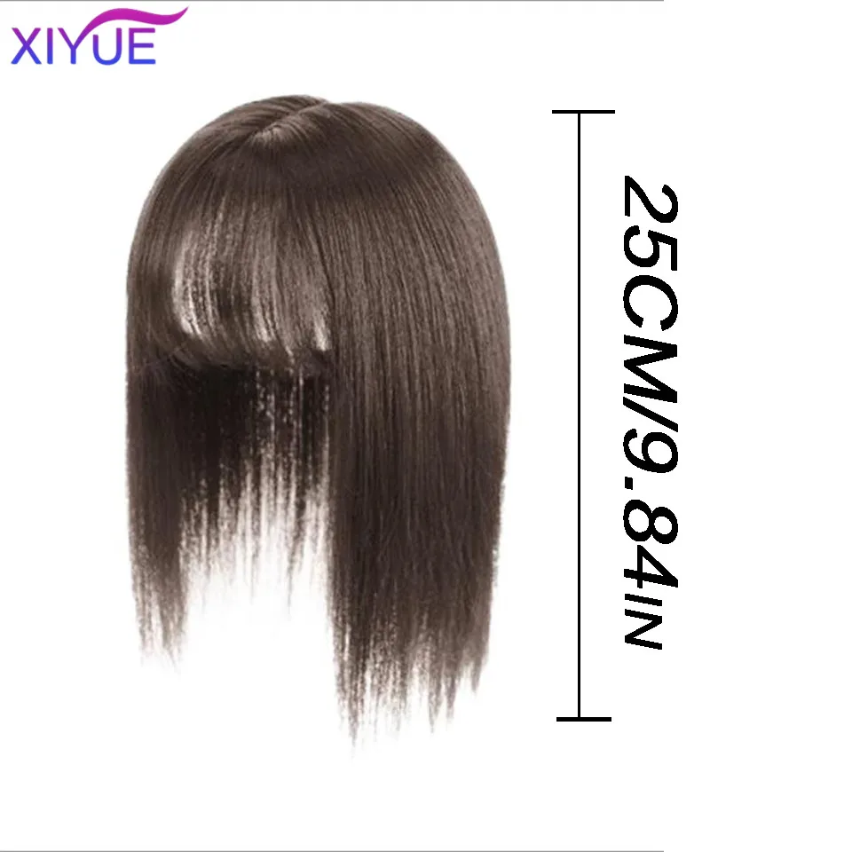 XIYUE  3D air bangs wig hair natural and seamless covering white hair hair patch on the top of the head fake bangs wig piece