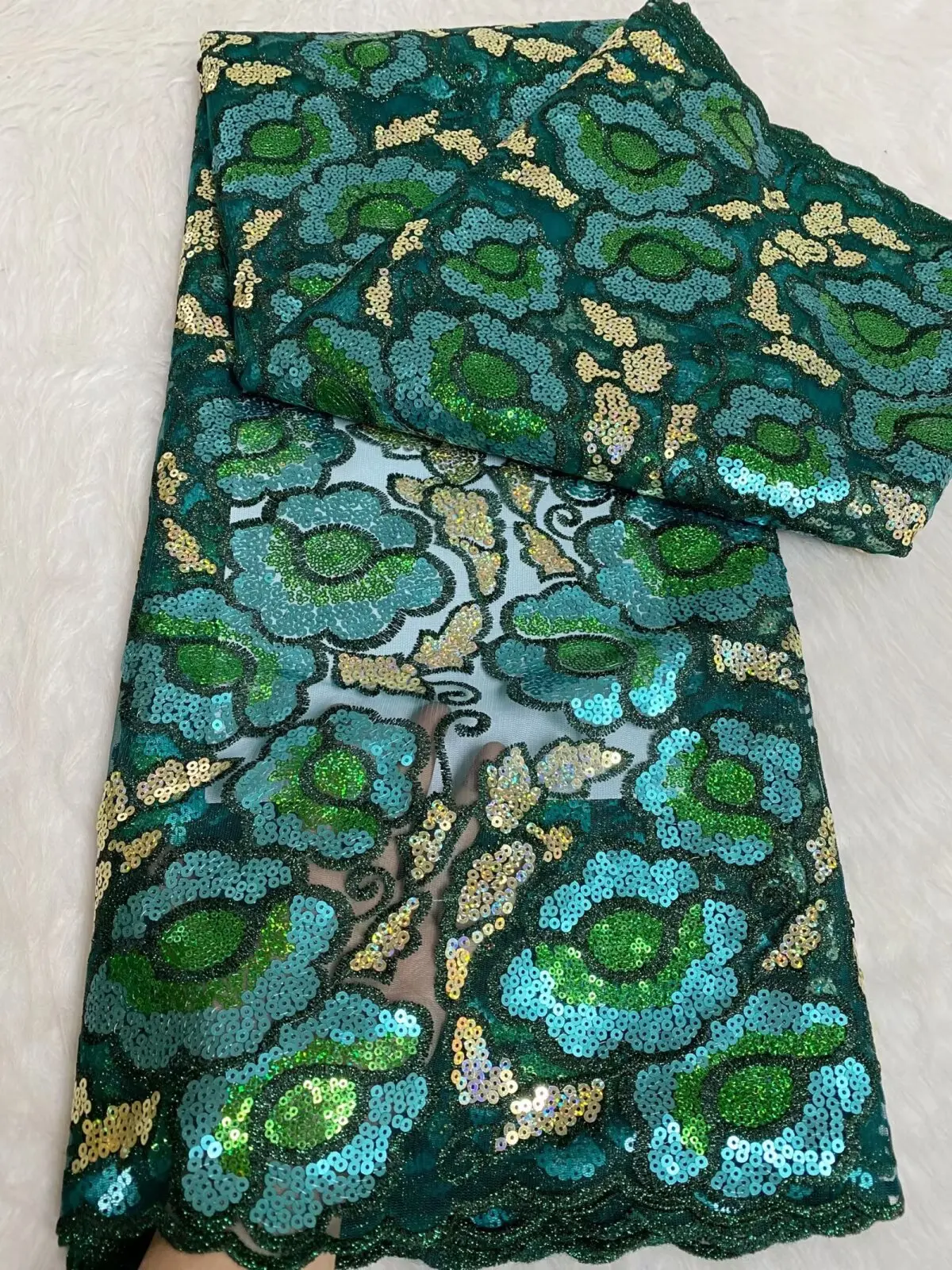 

Новый дизайн 2025 года, нигерийская сетчатая кружевная ткань, африканская кружевная ткань с блестками, французская сетчатая кружевная ткань с блестками для свадебного платья