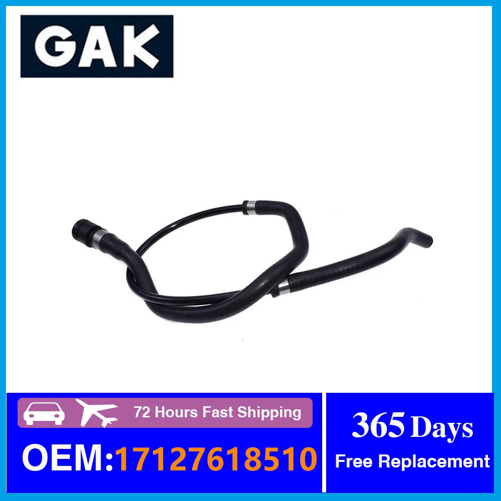 GAK brand Upper Coolant Radiator to Expansion Tank Hose Pipe 17127618510 For BMW E82 E88 E90 128i 328i 328xi 325i 325xi 330i