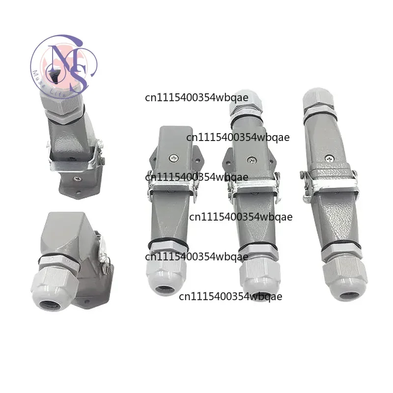 ZOCI-Heavy Duty Rectangular Connector DHC-HA-003 HQ-005, 3/4/5/7Pin 10A 16A Industrial Metal Plug