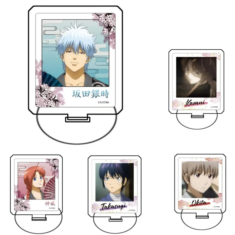 

Hot Samurai Anime Gintama Nameplate series 10cm Acrylic standing sign Desktop ornament Festival gifts for friends and fans