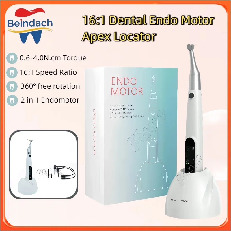 

Beindach Dental Endo Motor with Apex Locator 2 in 1 Endomotor Dental with Apex Locator 16:1 Dental Endodontic Motor
