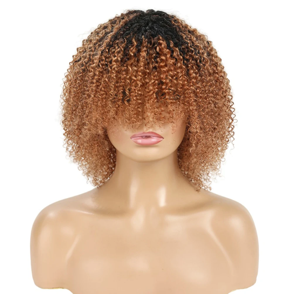 Peruvian Hair Afro Kinky Curly Pixie Cut Short Bob Bouncy Cheap Full Machine Made Human Hair Wigs For Black Women Glueless Remy