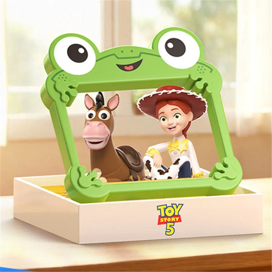 Disney Pixar Lilypad Toy Story Blind Box Woody Figure with Frog Frame Desktop Ornament Gift Buzz Lightyear Collectible Toy view 3