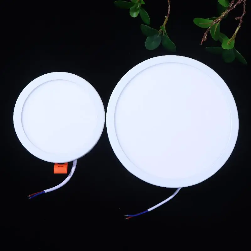 1 Panel de luces LED, luz empotrable de superficie, 8W, 15W, 220V, Panel de luz redondo, luz LED blanca para interior y dormitorio