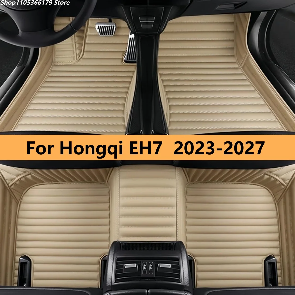 

Автомобильные коврики на заказ для Hongqi EH7 2023-2027: полный комплект из кожи, для пола автомобиля, ковровые покрытия, коврики для ног