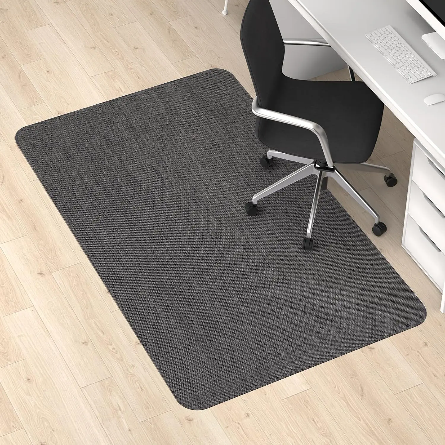 

Office Chair Mat for Hardwood Floors, Anti-Slip PVC Desk Mat with Rattan Pattern, 47.2x60 Inch for Home Office and Gaming Rooms