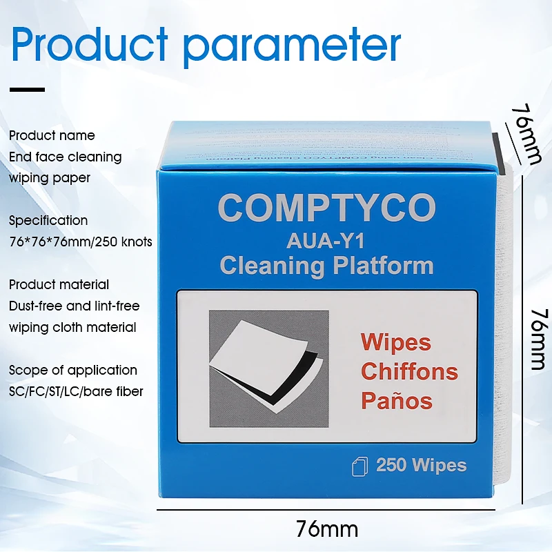 COMPTYCO AUA-Y1 Fiber End Face Cleaning Paper Dustfree Paper Optical Fiber Wipe Paper FTTH Fiber Optic Clean Paper Tool