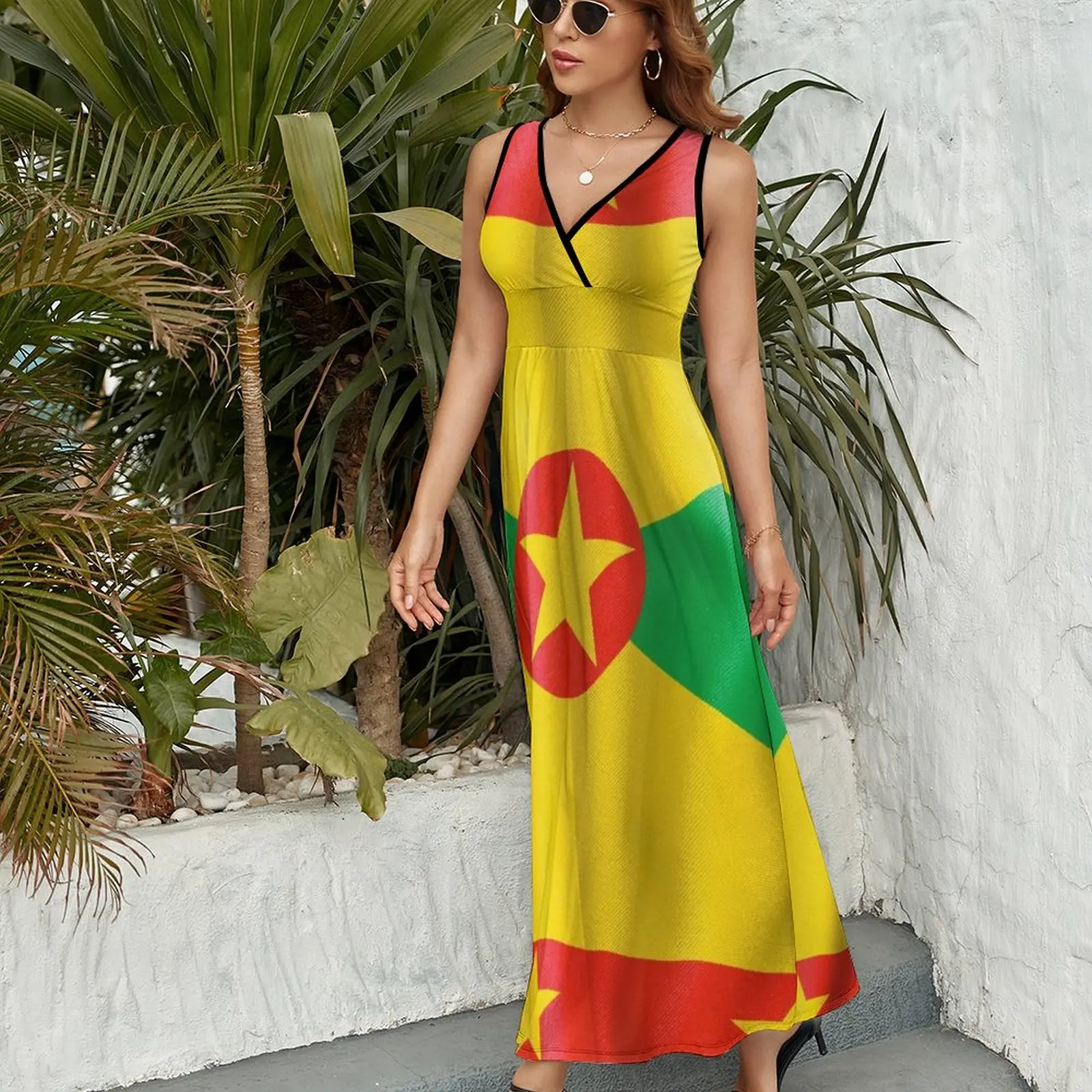 Grenada Flag Sleeveless Dress Clothing chic and elegant evening dress women\'s evening dresses 2023