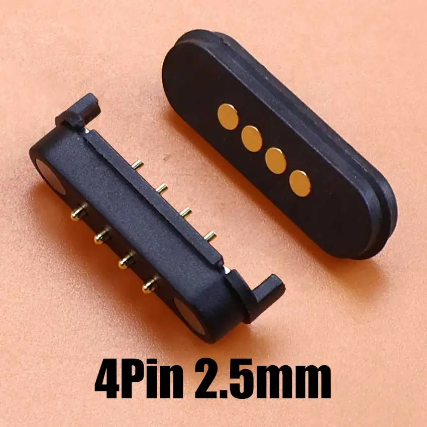 DC Magnetischer Pogo-Pin-Steckverbinder 2 3 4 5 6 7 8 Pin Pogopin Stecker Buchse Abstand 2,5mm 2,54mm 2,80mm Federkontakt DC-Stromanschluss – Detail 5