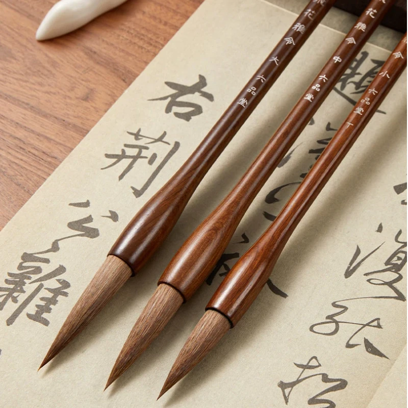 Professional Pure Mixed Hair Chinese Calligraphy Brush Set for Beginners Adults & Kids Regular Running Cursive Script Painting